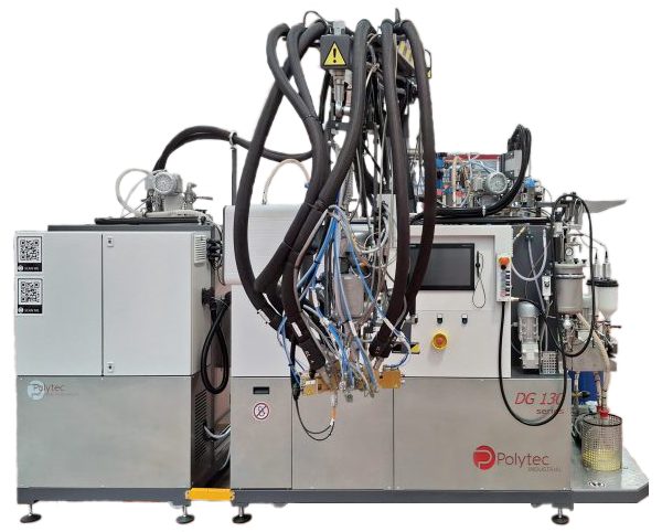 Cannon Polytec Elastomer Machine NOVA sT-serien består av servohydrauliska formsprutningsmaskiner med 5-punkts dubbelledslåsning, tillgängliga i modeller på 180, 250, 330, 400 och 500 ton.